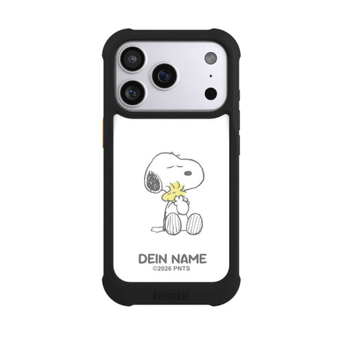 Apple iPhone 17 Pro NIVOmax Snoopy And Woodstock Cuddling Personalisierbar