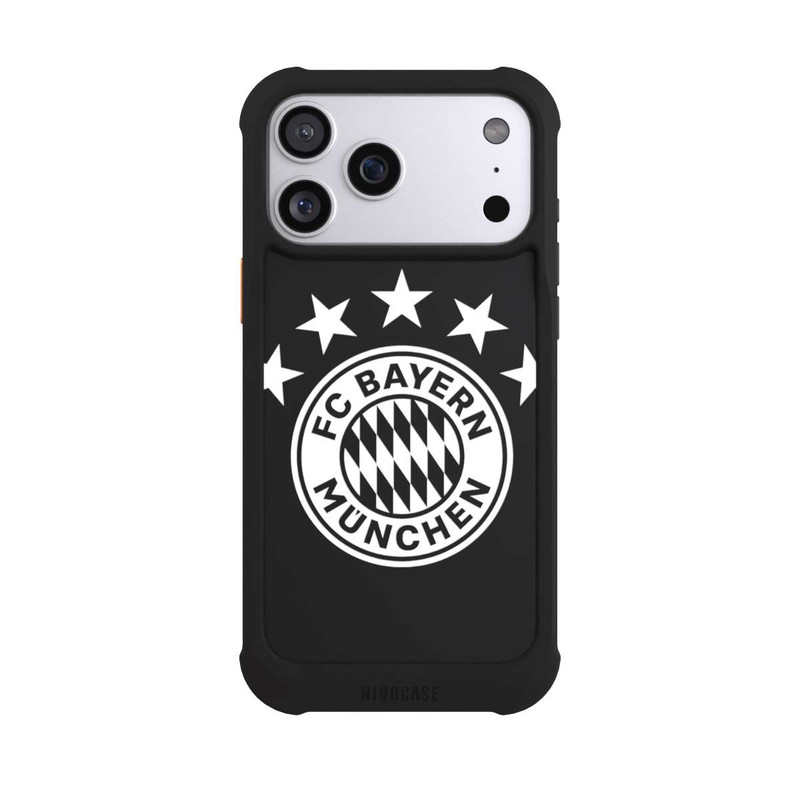 iPhone 17 Pro Max NIVOmax FCB Logo einfarbig mit Sternen - ohne Hintergrund