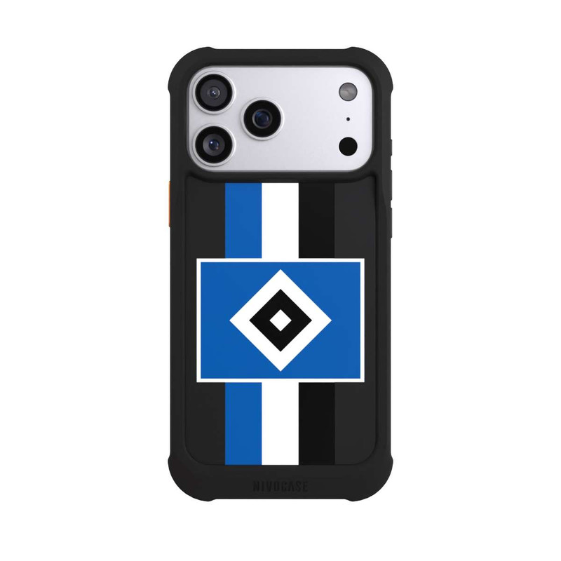 iPhone 17 Pro Max NIVOmax HSV Streifen - Blau-Weiß-Schwarz - ohne Hintergrund