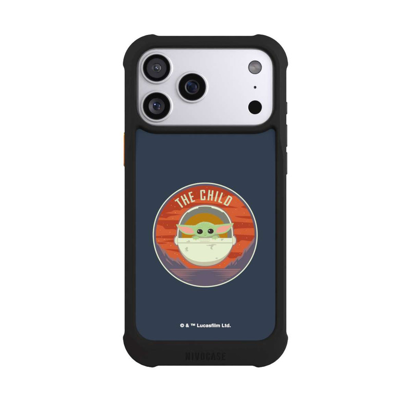 iPhone 17 Pro Max NIVOmax The Child Badge bleu