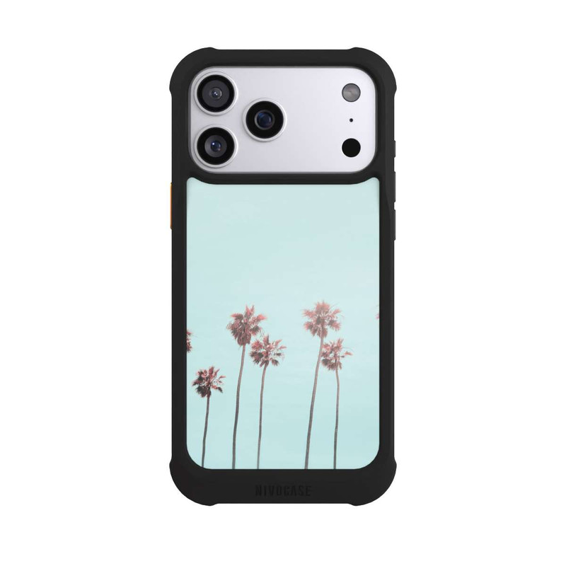 iPhone 17 Pro Max NIVOmax Hellrosa Strandpalme Paradies