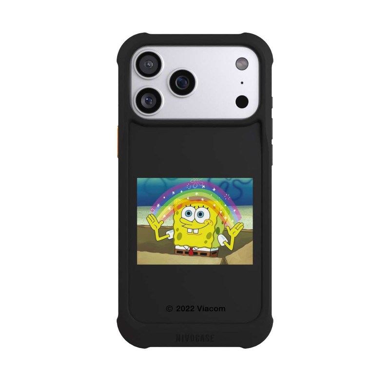 iPhone 17 Pro Max NIVOmax Spongebob - Regenbogen Meme transparent