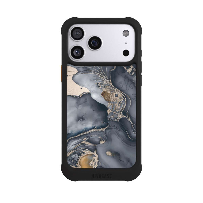 iPhone 17 Pro Max NIVOmax Alcohol Ink Gold Grey