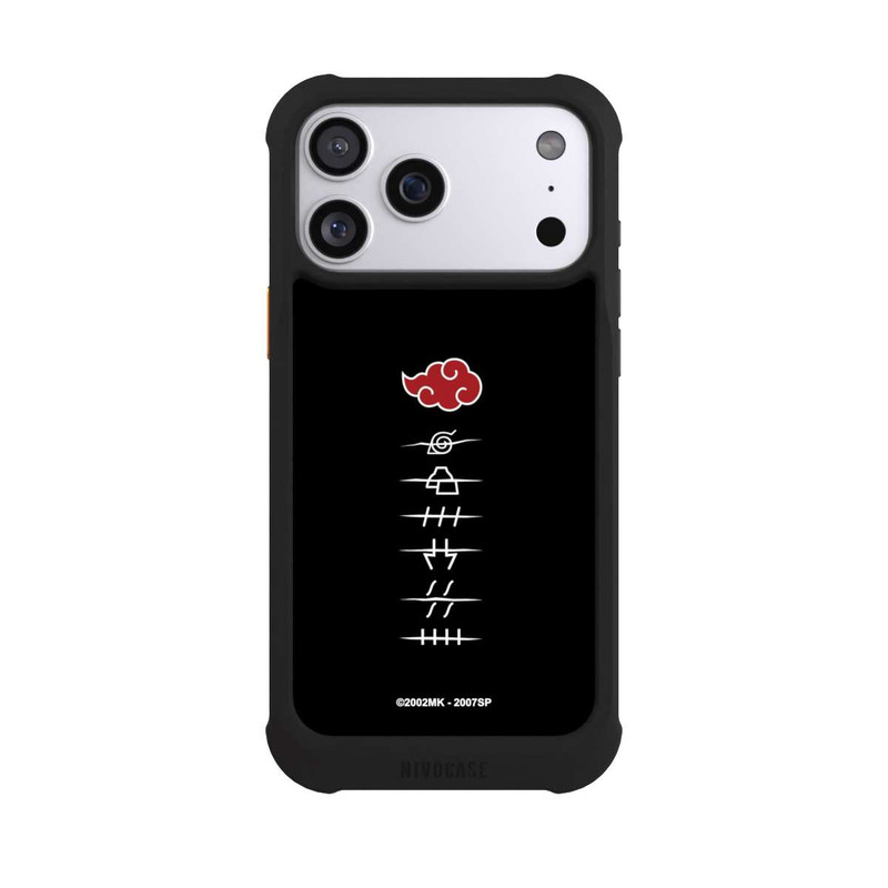 iPhone 17 Pro Max NIVOmax Symboles des membres de l'Akatsuki noirs