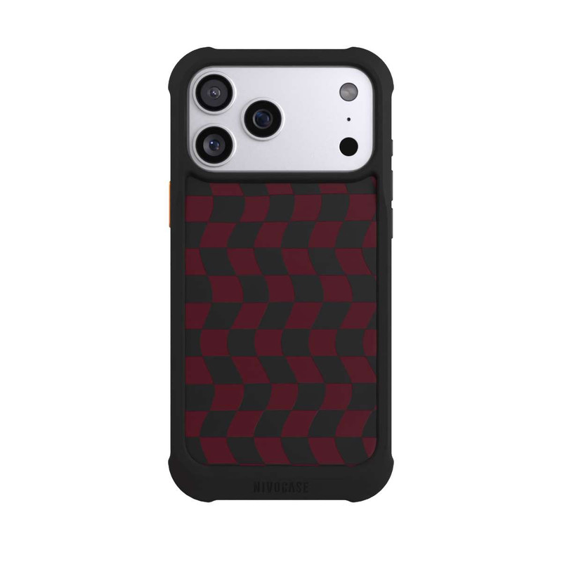 iPhone 17 Pro Max NIVOmax Checkered wine red