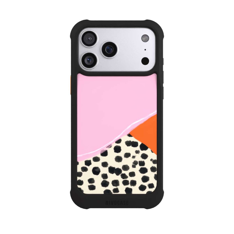 iPhone 17 Pro Max NIVOmax Rosa und Orange Gepunkteter Hintergrund
