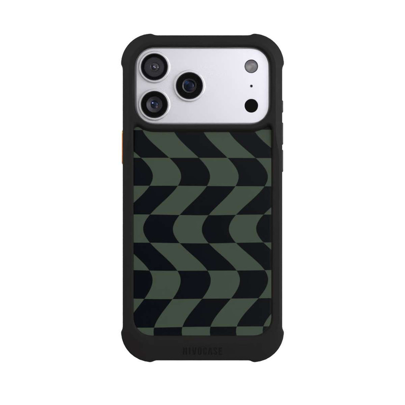 iPhone 17 Pro Max NIVOmax Karomuster Grün Schwarz