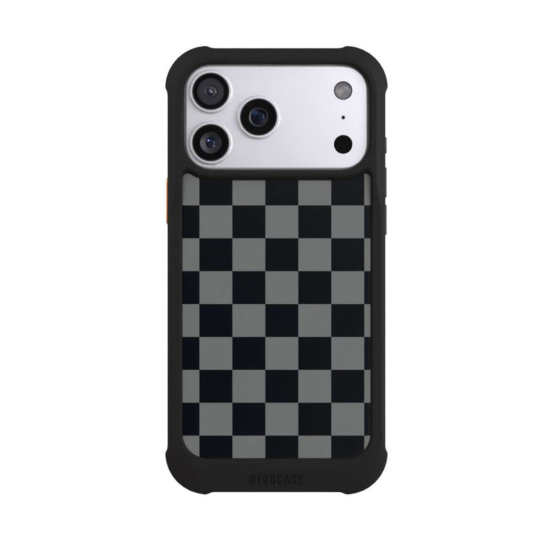 iPhone 17 Pro Max NIVOmax Schachbrett Schwarz Grau