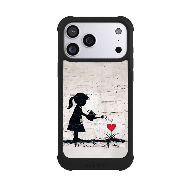 iPhone 17 Pro Max NIVOmax Girl Watering Bunch of Flowers 