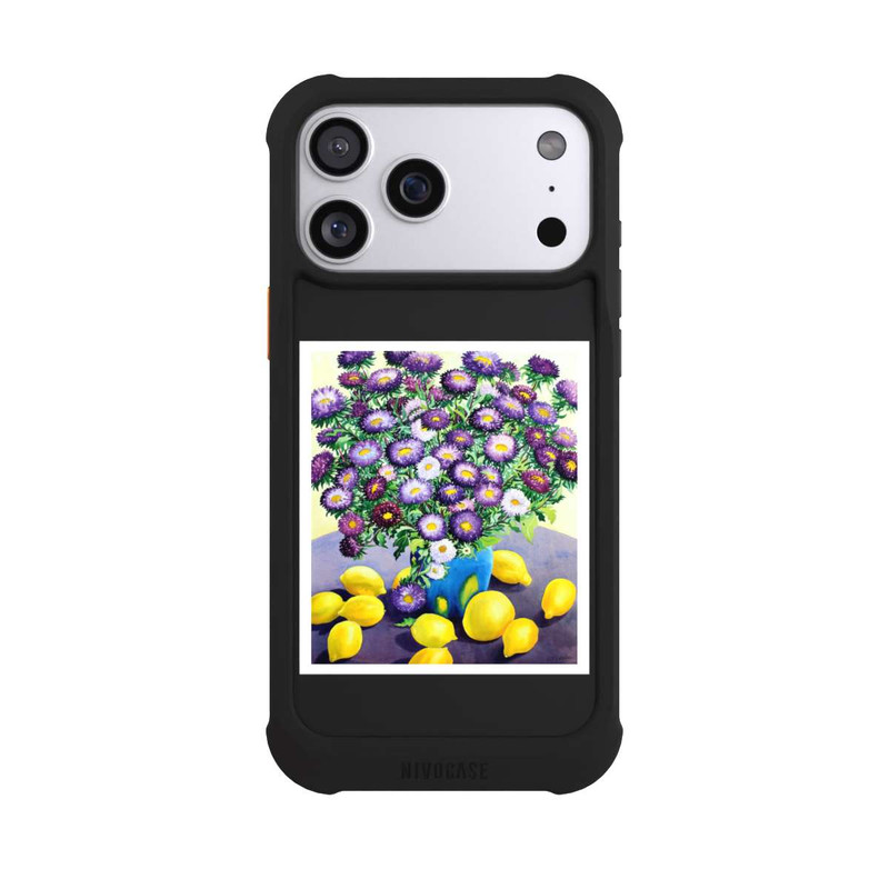 iPhone 17 Pro Max NIVOmax Purple Asters and Lemons by Christopher Ryland