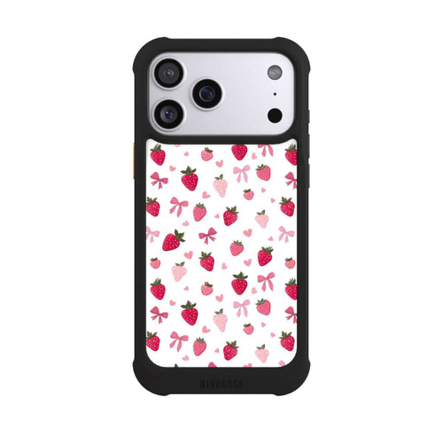 Apple iPhone 17 Pro Max NIVOmax Erdbeer Herz Schleifen Muster Pink