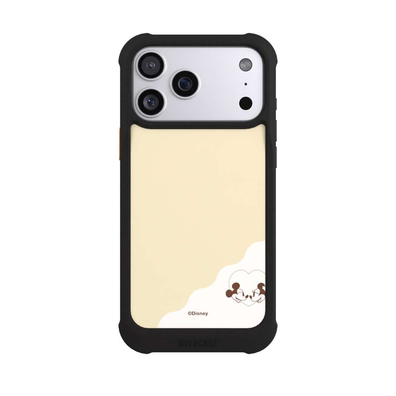 iPhone 17 Pro Max NIVOmax Mickey and Minnie Love Heart Beige