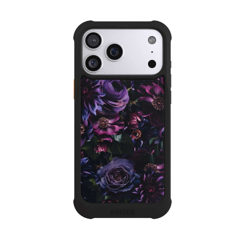 iPhone 17 Pro Max NIVOmax Dark Purple Flowers
