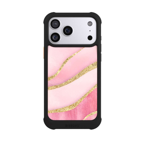 Apple iPhone 17 Pro Max NIVOmax Pink Marble Goldprint Stripes