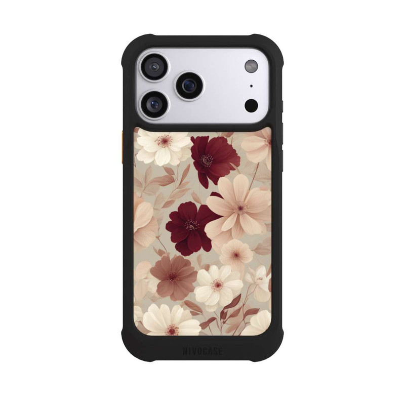 iPhone 17 Pro Max NIVOmax Romantic Flowers Beige with AI