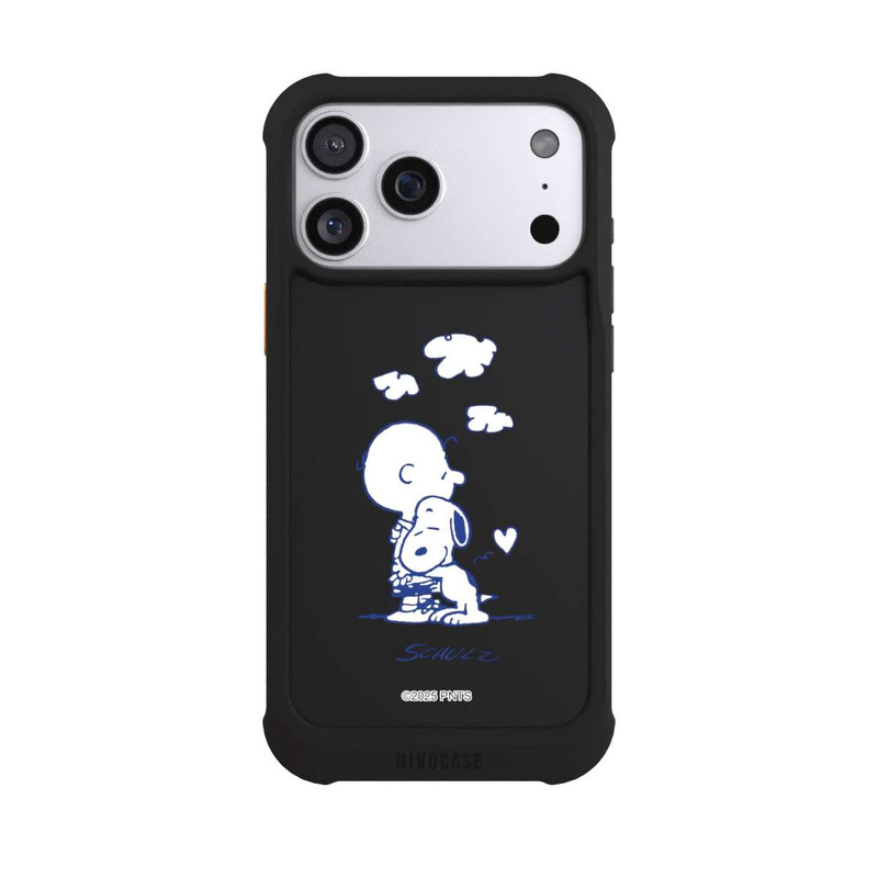 iPhone 17 Pro Max NIVOmax Peanuts Charlie Brown Snoopy Hug Transparent