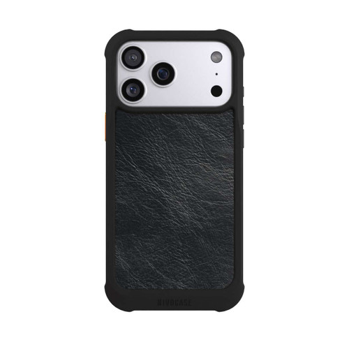 Apple iPhone 17 Pro Max NIVOmax Schwarzer Lederlook Hintergrund