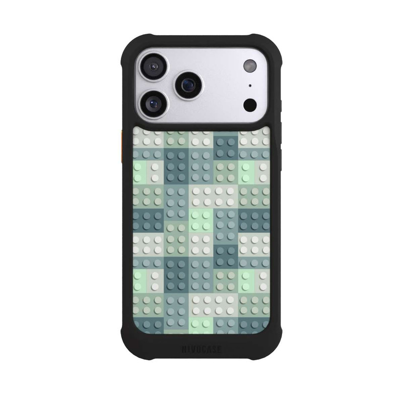 iPhone 17 Pro Max NIVOmax Green Blocks Pattern