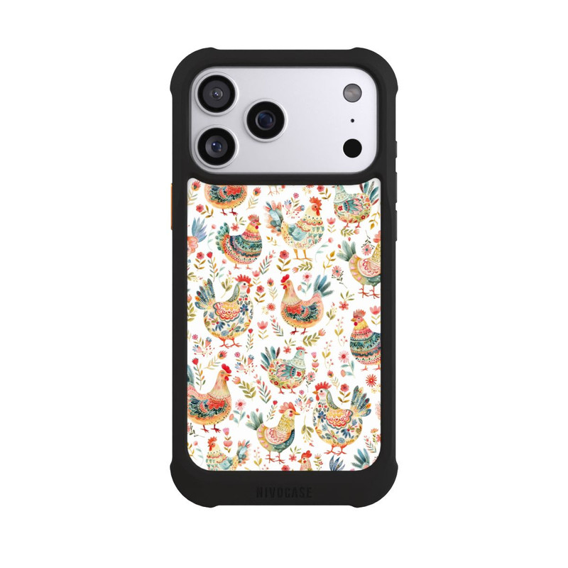iPhone 17 Pro Max NIVOmax Motif de poulet coloré avec IA