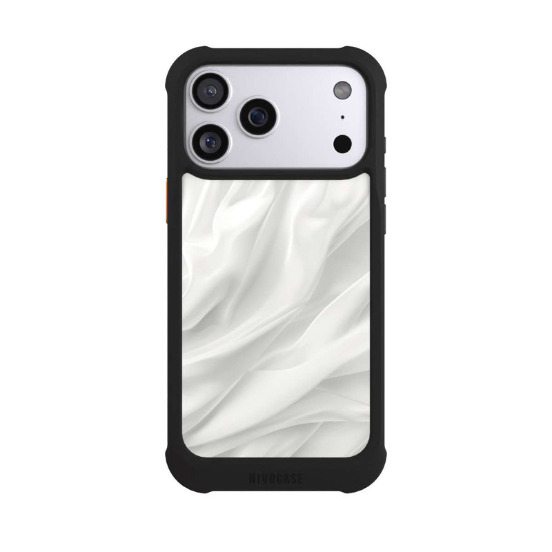 iPhone 17 Pro Max NIVOmax Texture Lisse Satinée Blanche avec IA