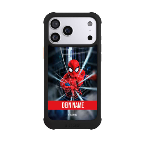 Apple iPhone 17 Pro Max NIVOmax Spiderman Webs in Action customisable