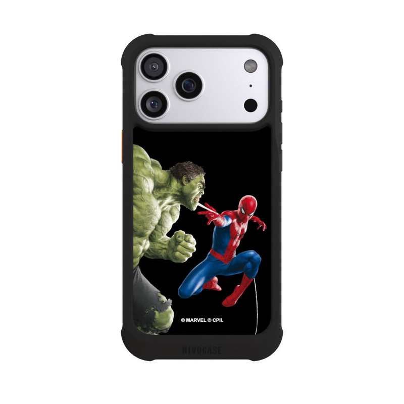 iPhone 17 Pro Max NIVOmax Spider-Man fights Hulk