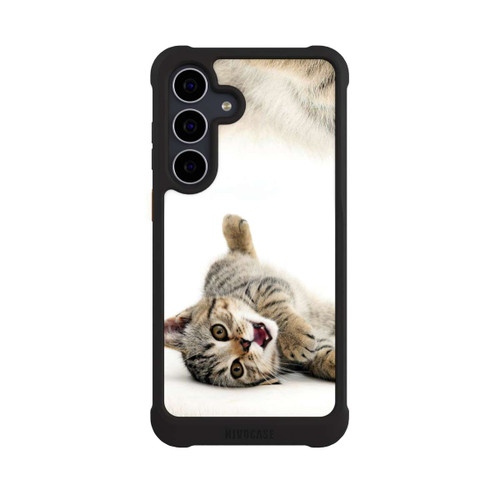 Samsung Galaxy S25 FE NIVOmax Cat Rolling around