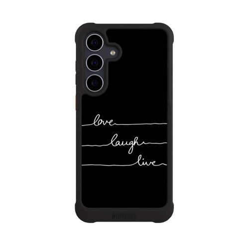 Samsung Galaxy S25 FE NIVOmax Love Laugh Live weiß/schwarz