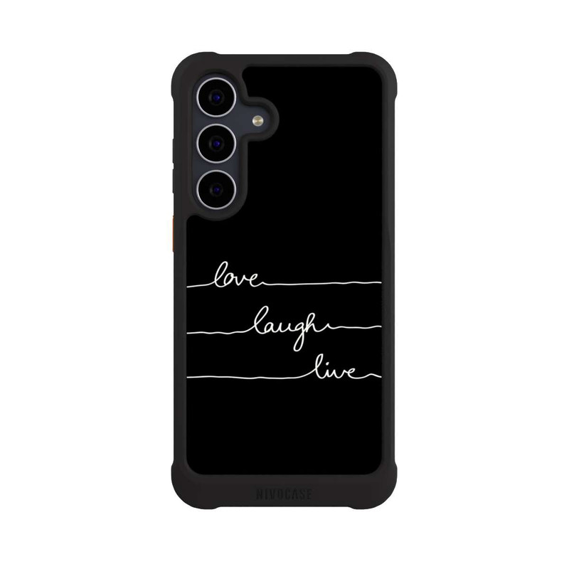 Galaxy S25 FE NIVOmax Love Laugh Live weiß/schwarz