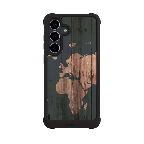 Samsung Galaxy S25 FE NIVOmax Wooden World Map