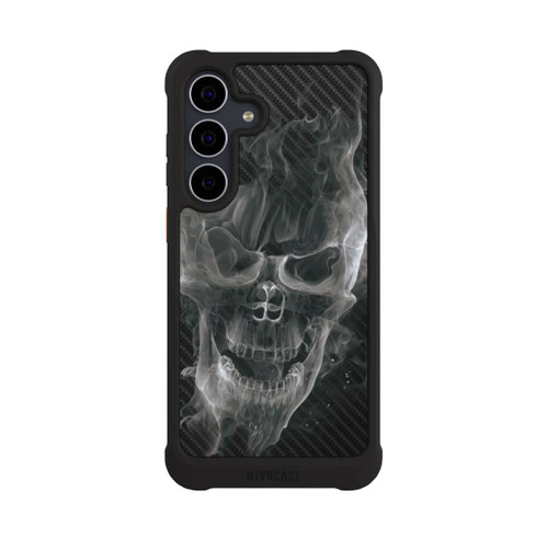 Samsung Galaxy S25 FE NIVOmax rauchender Totenkopf Carbon