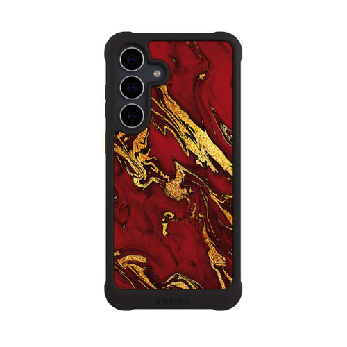 Samsung Galaxy S25 FE NIVOmax Red Gold Marble Look