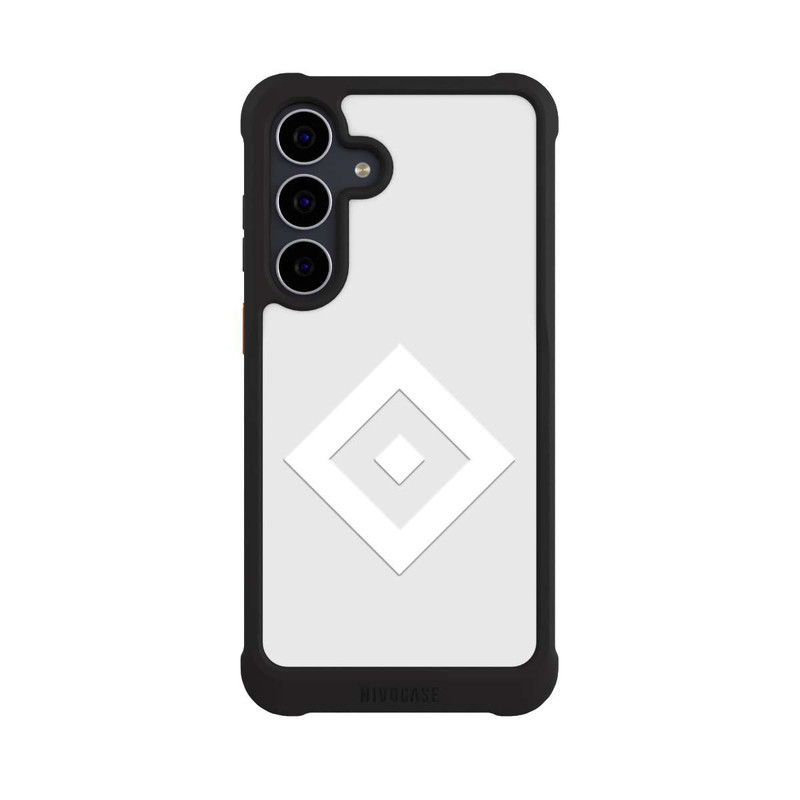 Galaxy S25 FE NIVOmax Rauten Logo auf HSV Grau
