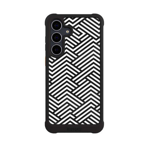 Samsung Galaxy S25 FE NIVOmax Schwarz und Weiß ZigZag