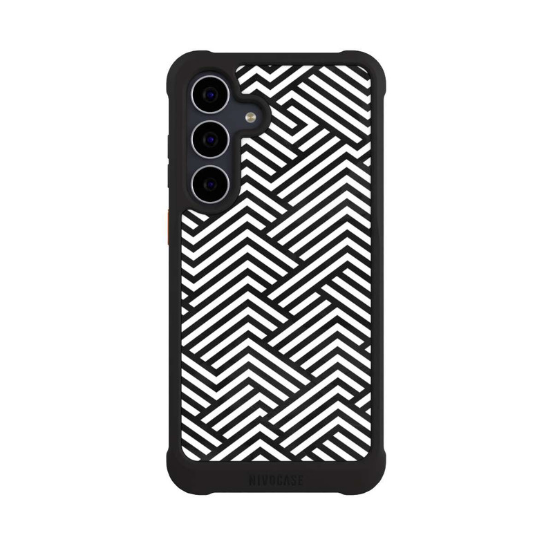 Galaxy S25 FE NIVOmax Schwarz und Weiß ZigZag