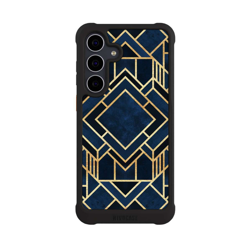 Galaxy S25 FE NIVOmax Art Deco Blue Gold Print