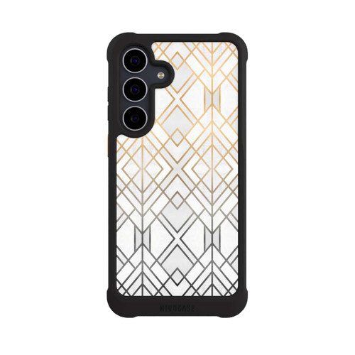 Samsung Galaxy S25 FE NIVOmax Imprimé Geo Gold doré et gris