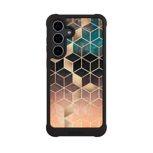Samsung Galaxy S25 FE NIVOmax Cubes de rêve imprimé doré