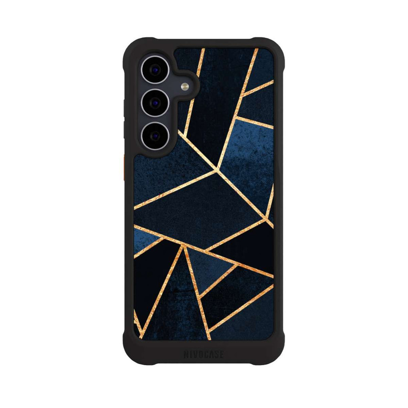 Galaxy S25 FE NIVOmax Navy Stone Gold Print