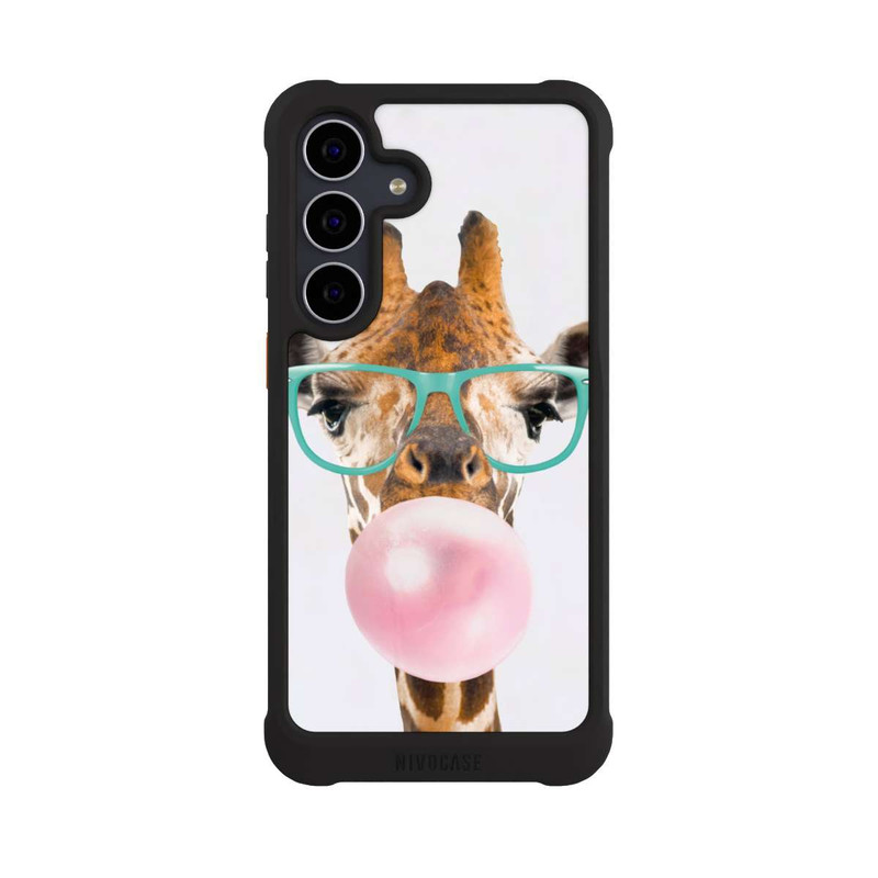 Galaxy S25 FE NIVOmax Giraffe mit Kaugummi