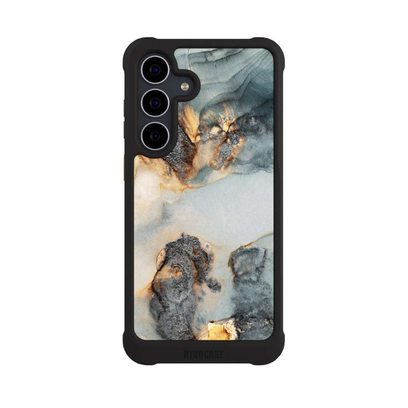 Galaxy S25 FE NIVOmax Tidal Waves Gold Print