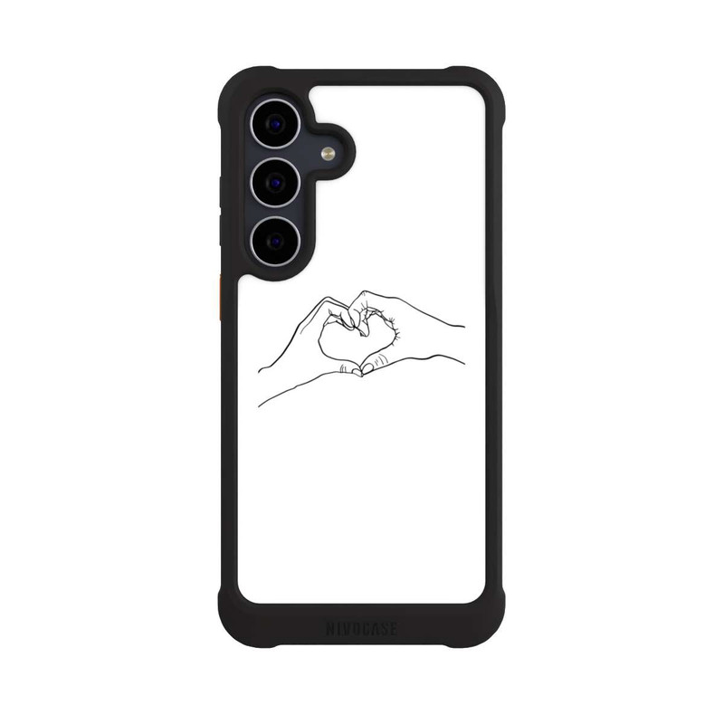 Galaxy S25 FE NIVOmax Herz Hände Line Art