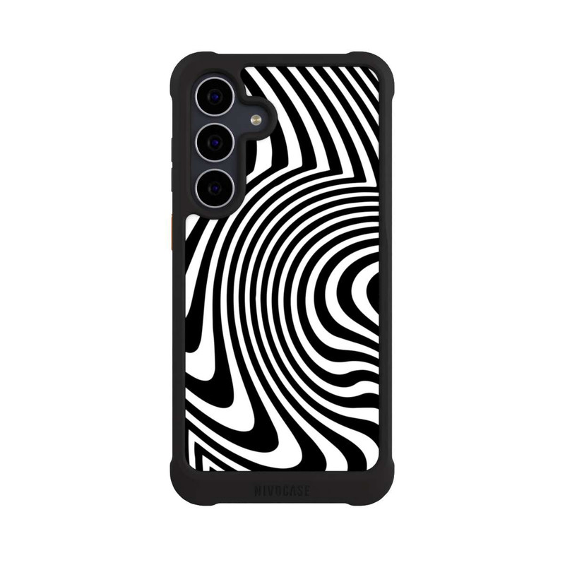 Galaxy S25 FE NIVOmax schwarz-weiße Wellen