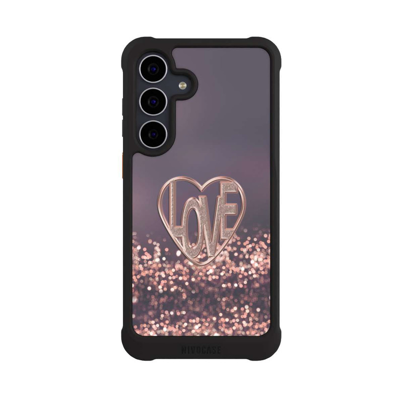 Galaxy S25 FE NIVOmax LOVE Glitzerrosa