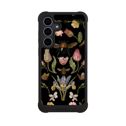 Samsung Galaxy S25 FE NIVOmax Wildblumen und Biene Schwarz
