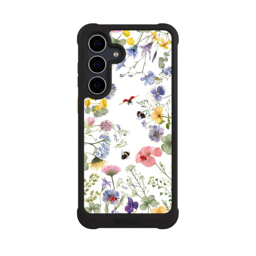 Samsung Galaxy S25 FE NIVOmax Bunte Frühlingsblumen und Bienen