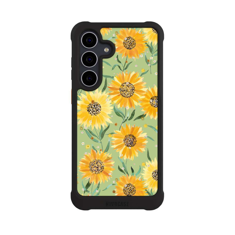 Galaxy S25 FE NIVOmax Sonnenblumen grün