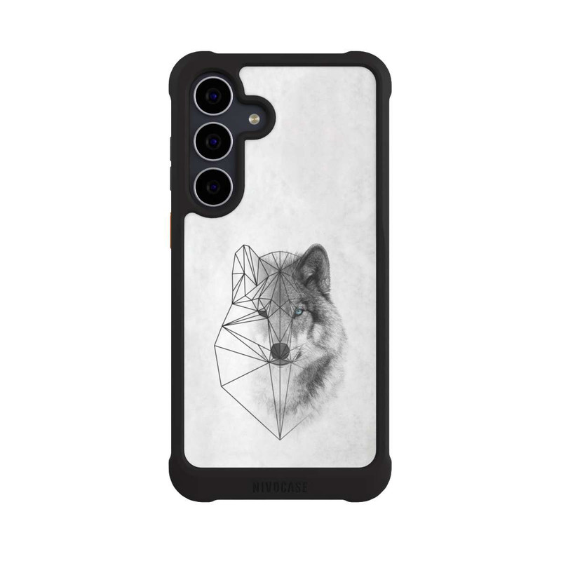 Galaxy S25 FE NIVOmax Polygonaler Wolf