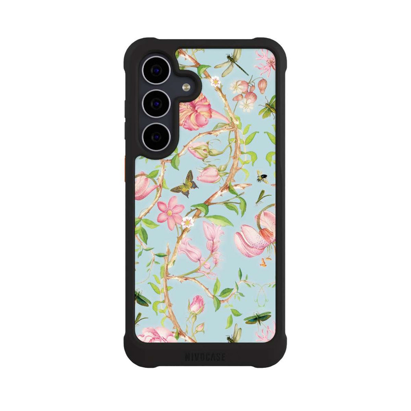 Galaxy S25 FE NIVOmax Vintage Botanic Flowers Blue