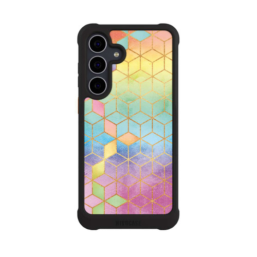 Samsung Galaxy S25 FE NIVOmax Cubes Arcs-en-ciel
